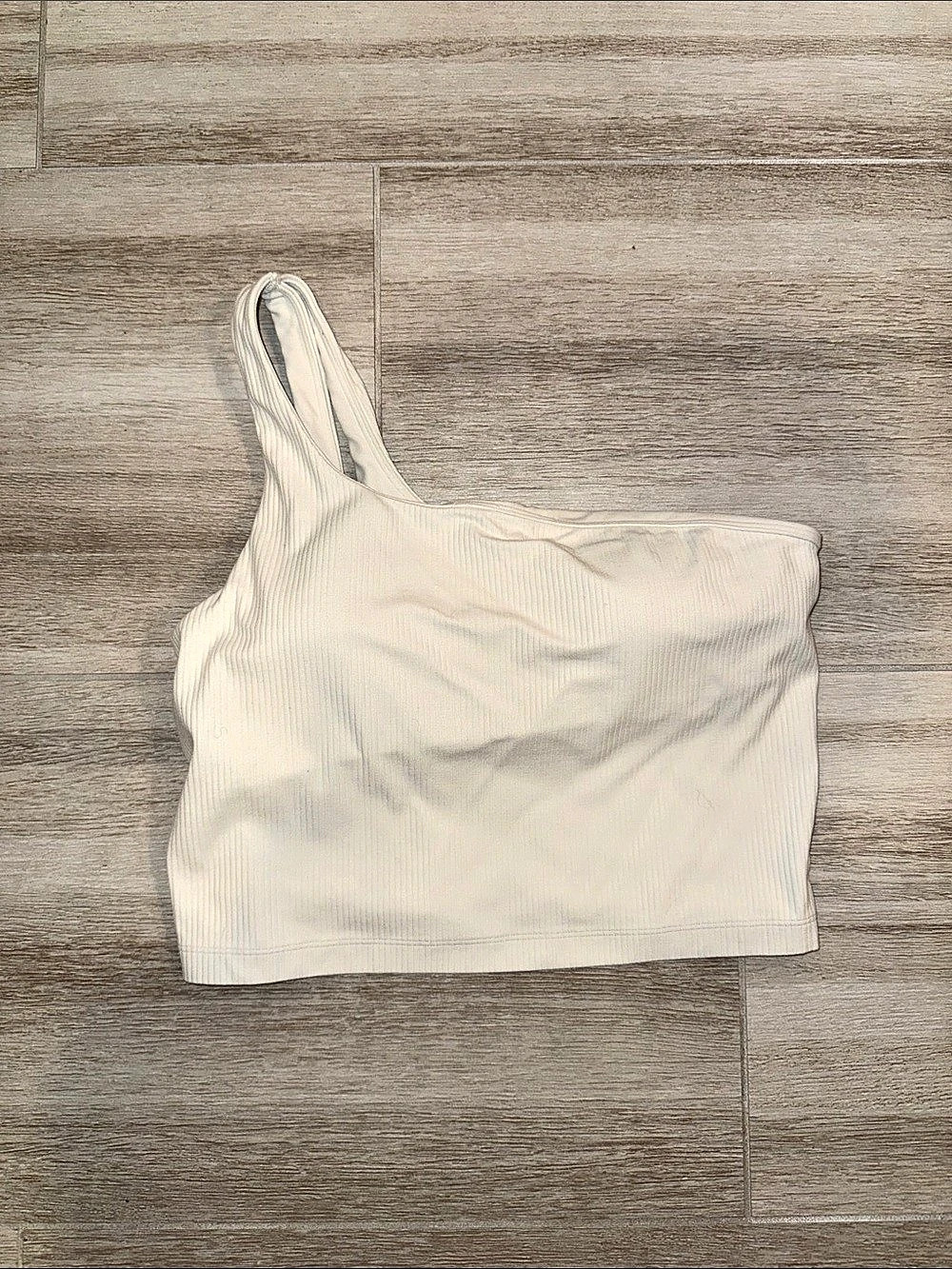 lululemon Ribbed Single Strap Sports Bra White Size 10